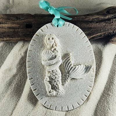 Mermaid #2 Sand Ornament: Ribbon and Glitter