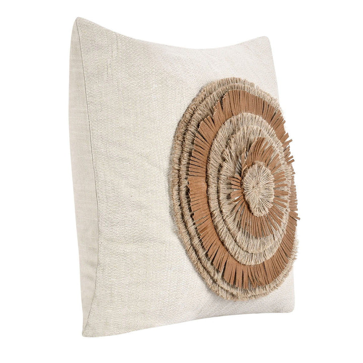 Timeless - TL Pueblo Leather Pillow - Chestnut / Natural