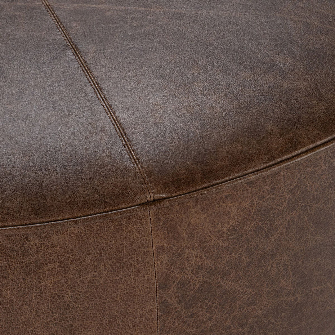 Clair - Leather Round Table