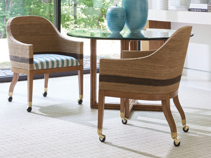 Palm Desert - Dorian Woven Arm Chair - Dark Brown