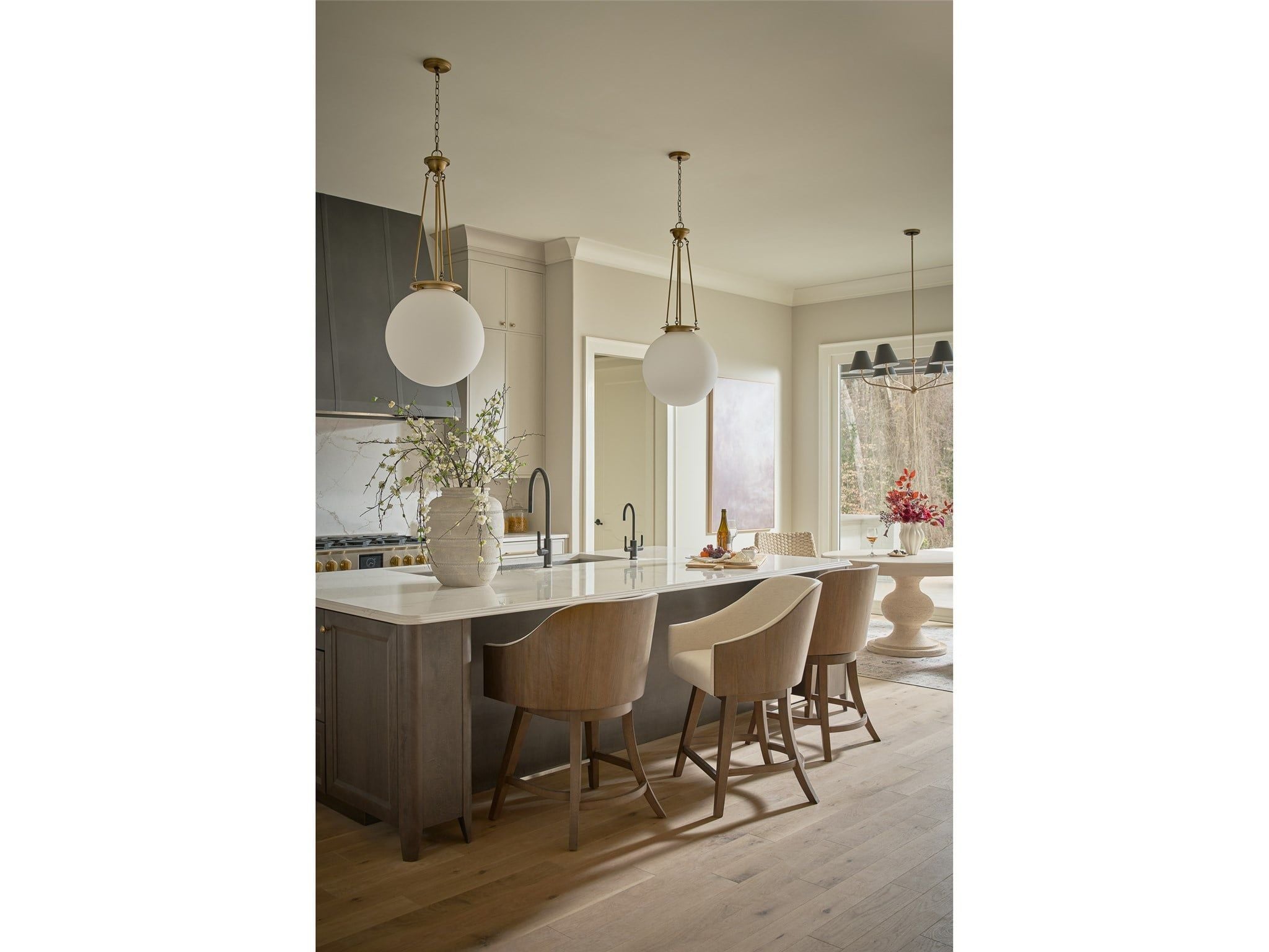 Modern - Swivel Counter Chair - Haze / Levi Oyster