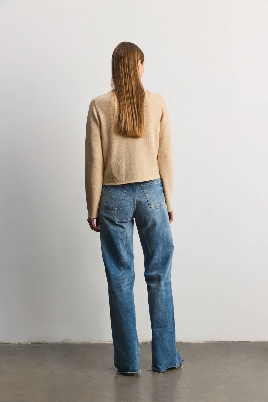 The Molly Cardigan | Lightweight Cropped Cardigan: SAND / SMALL
