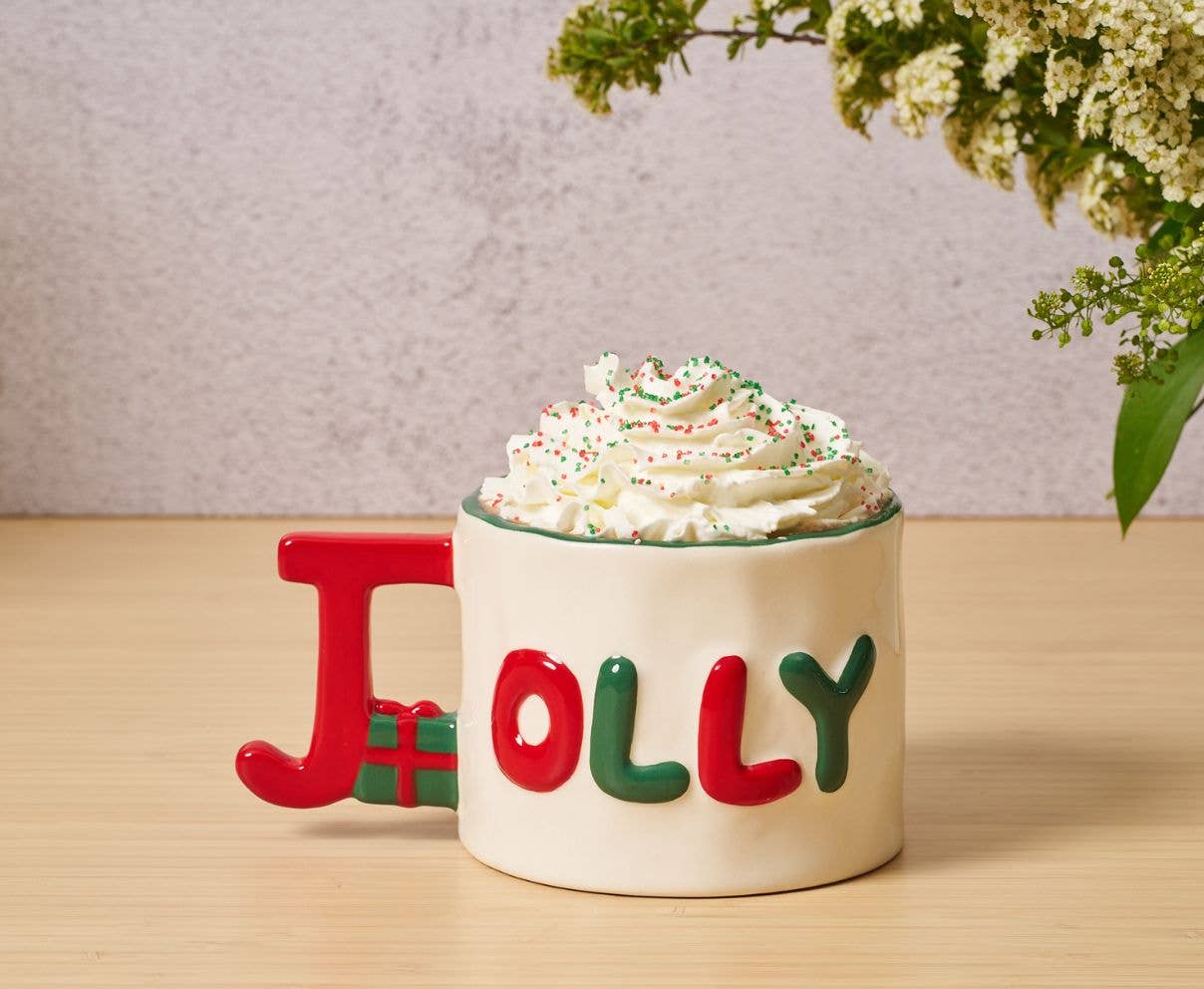 Ceramic Message Mug Jolly, 14oz