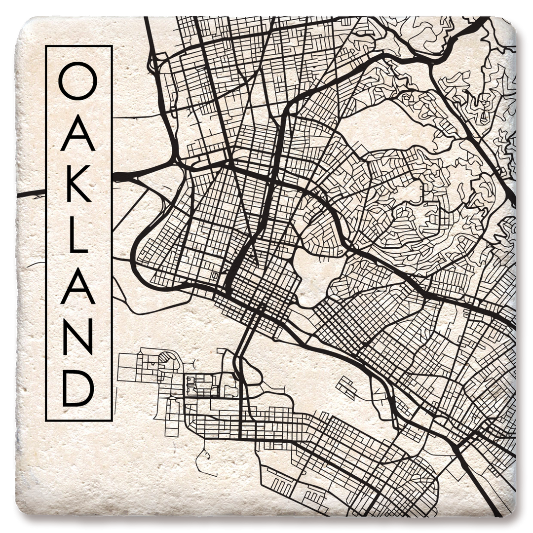 Custom city street map coaster