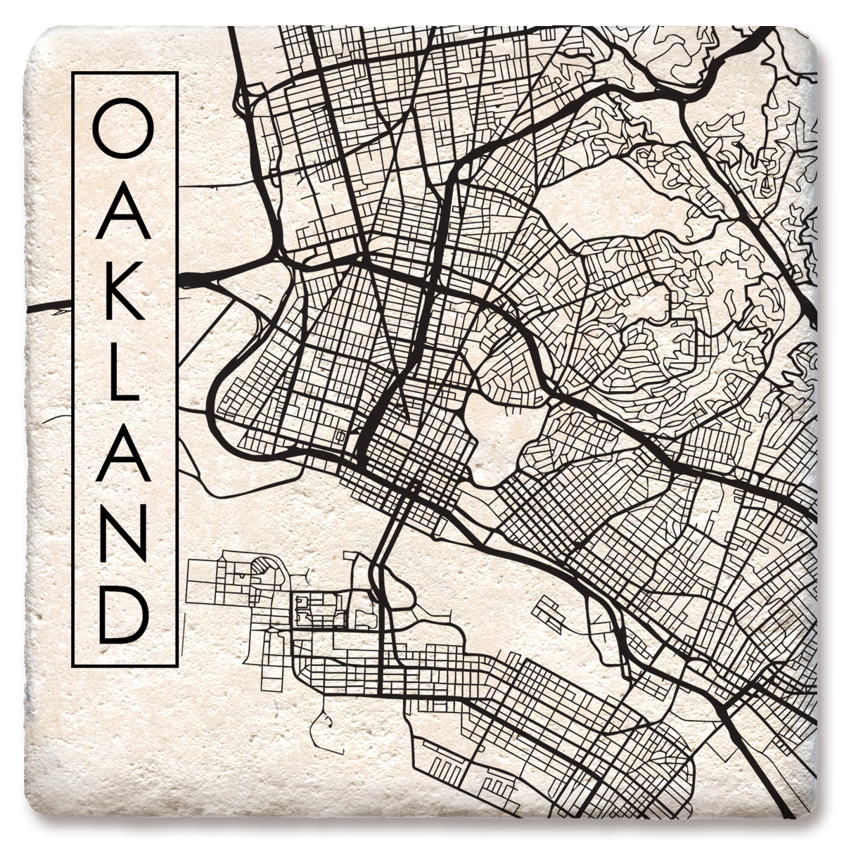 Custom city street map coaster