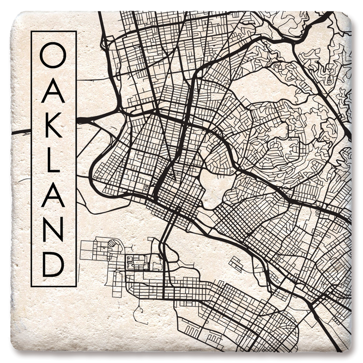 Custom city street map coaster