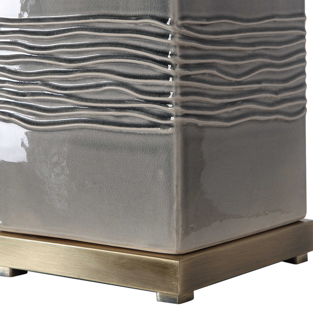 Covey - Glaze Buffet Lamp - Gray