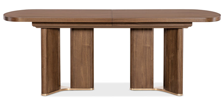 Eleana - Rectangle Dining Table With Two Leaves - Medium Wood