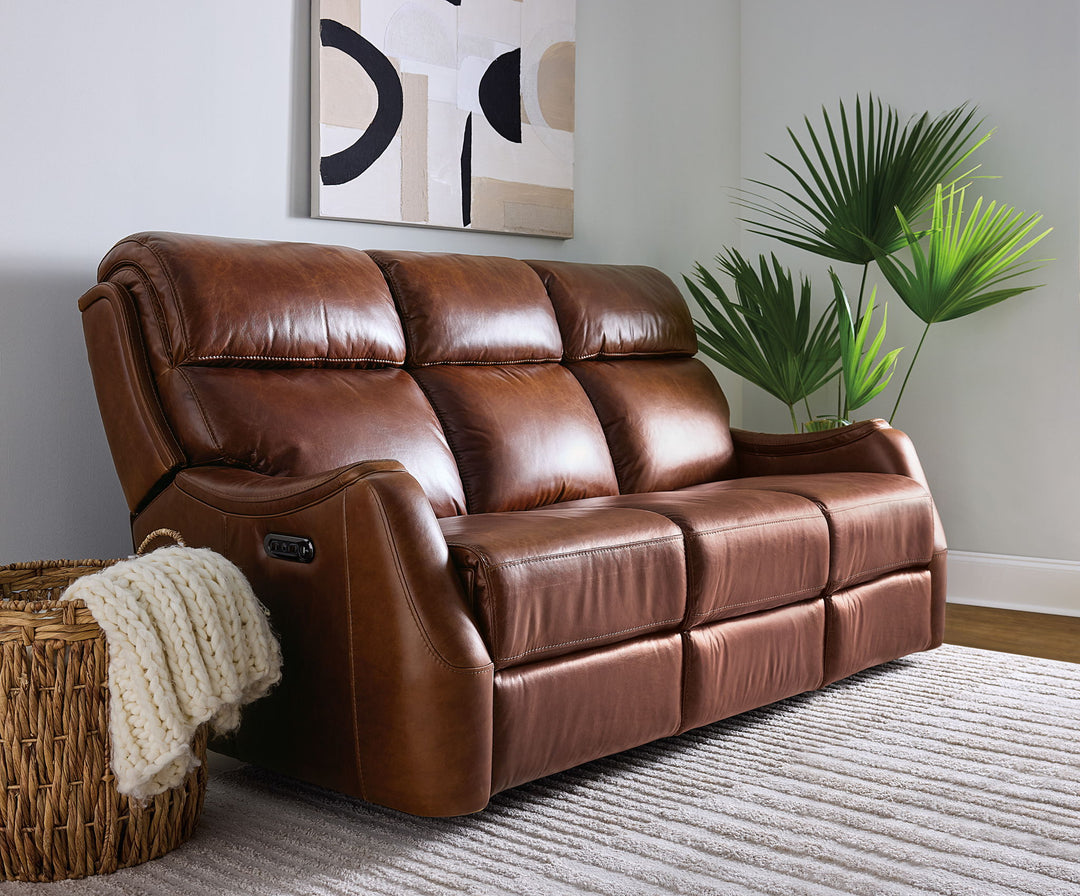 Harlan - Zero Gravity Power Sofa With Power Headrest - Dark Brown