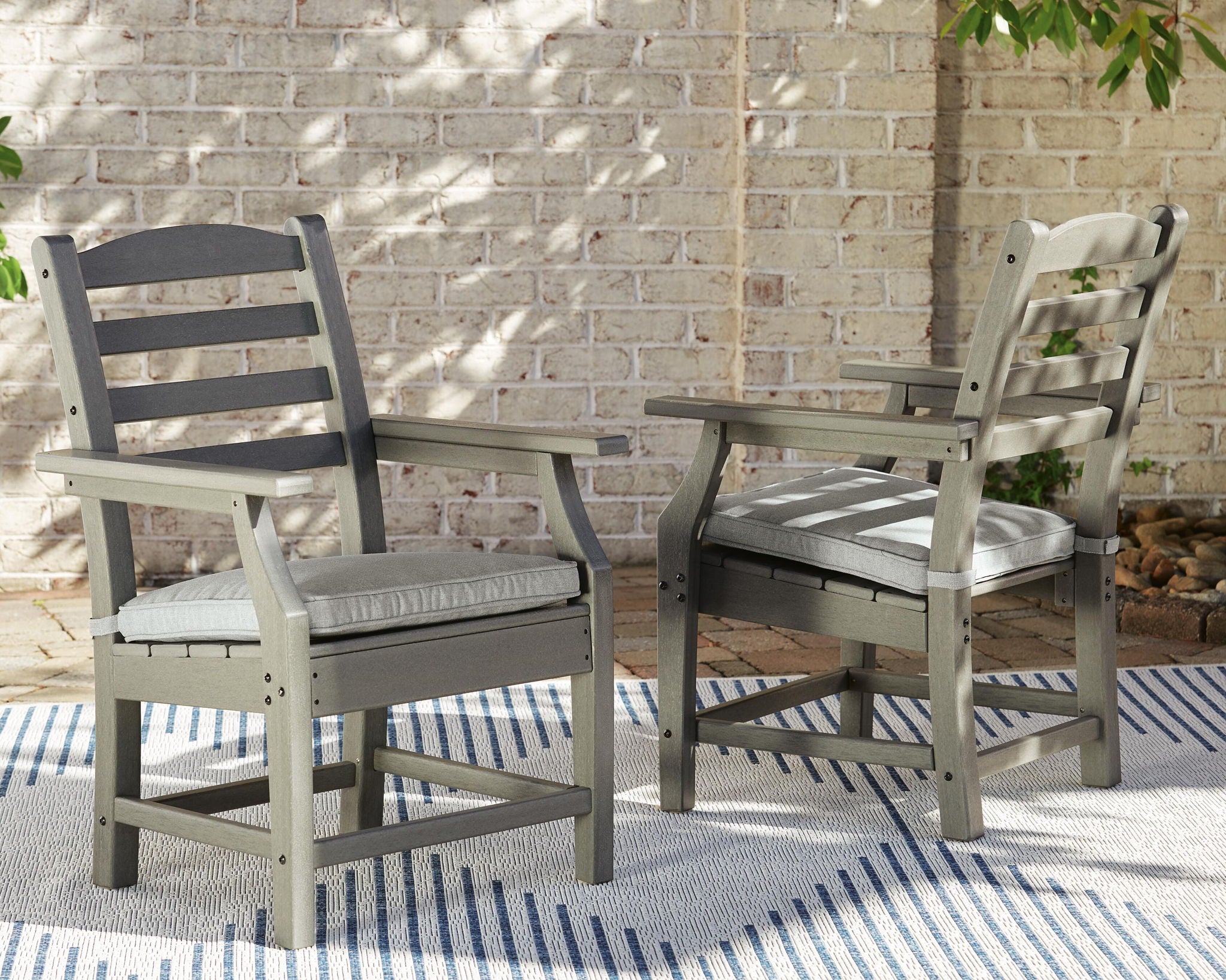Visola - Arm Chair With Cushion (Set of 2) - Gray