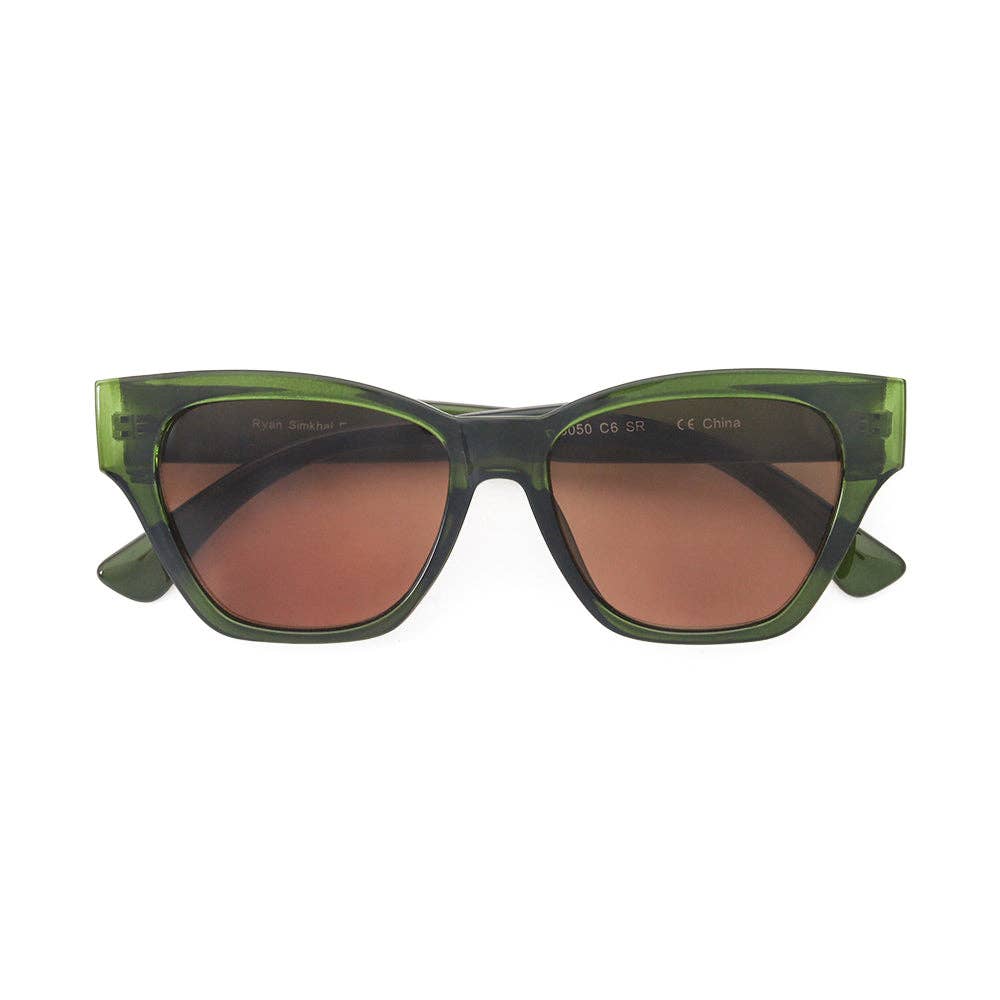 CLOVER | Transparent Green | Sun Readers: 2.50