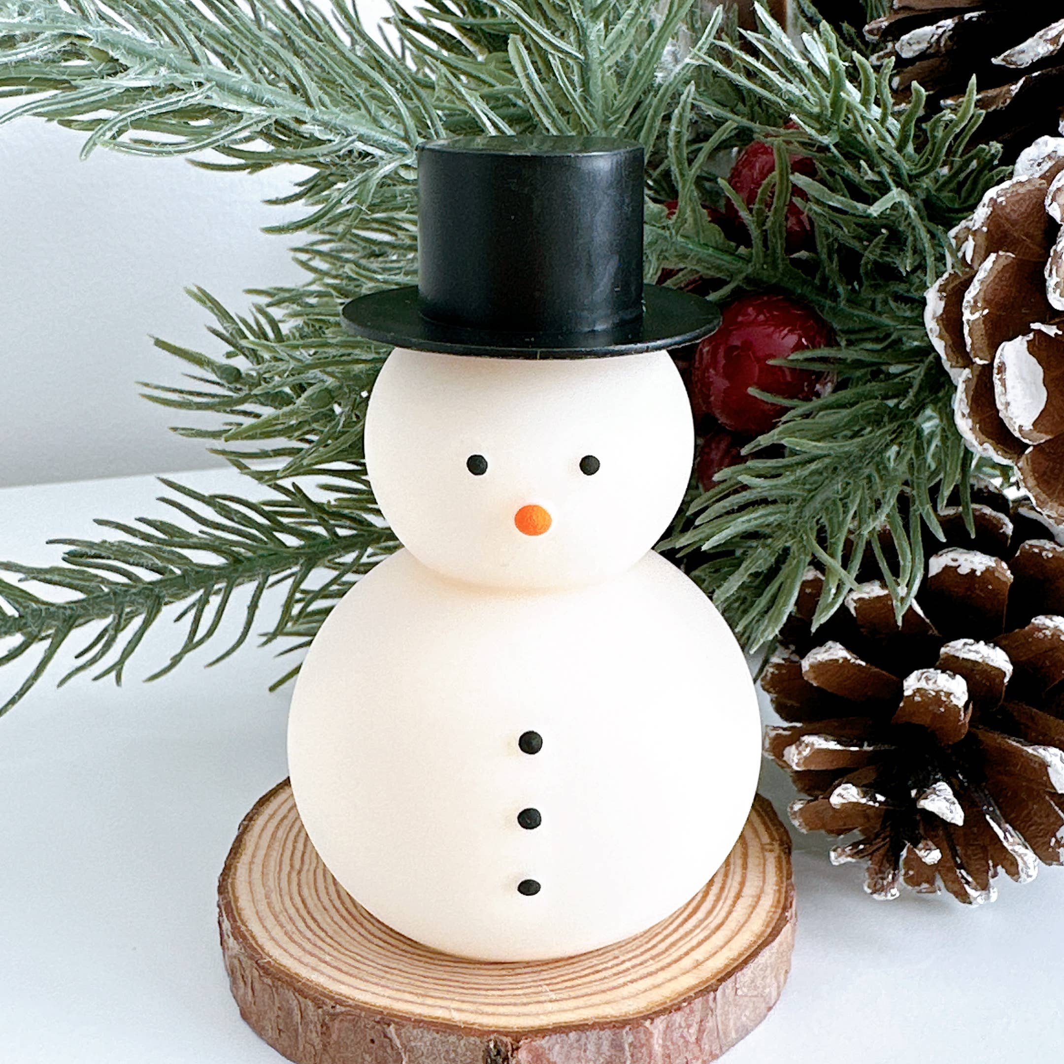 Snowman Candle | Christmas Candle: Unscented