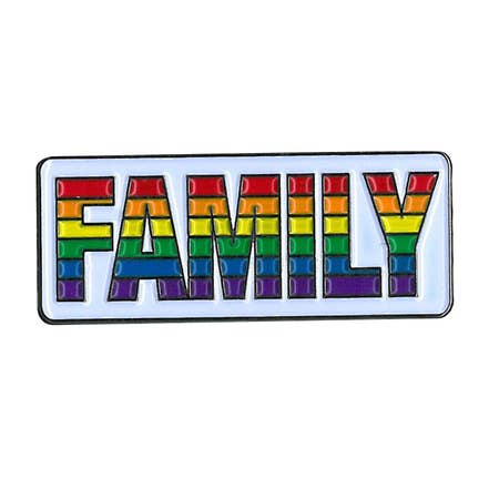 Family Rainbow Pride Collectible Retail Enamel Pin - 1.25"