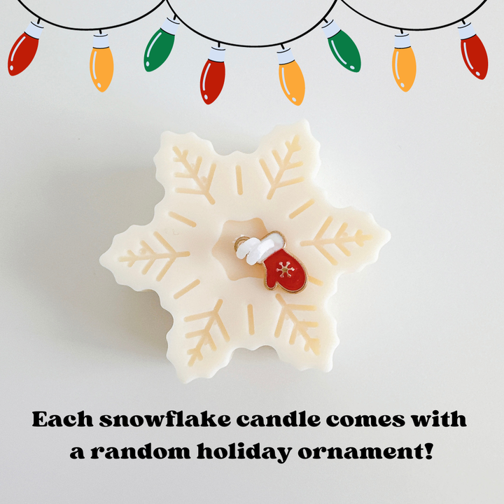 Snowflake Soy Candle | Christmas Candle | Small Candle Gifts: White Christmas