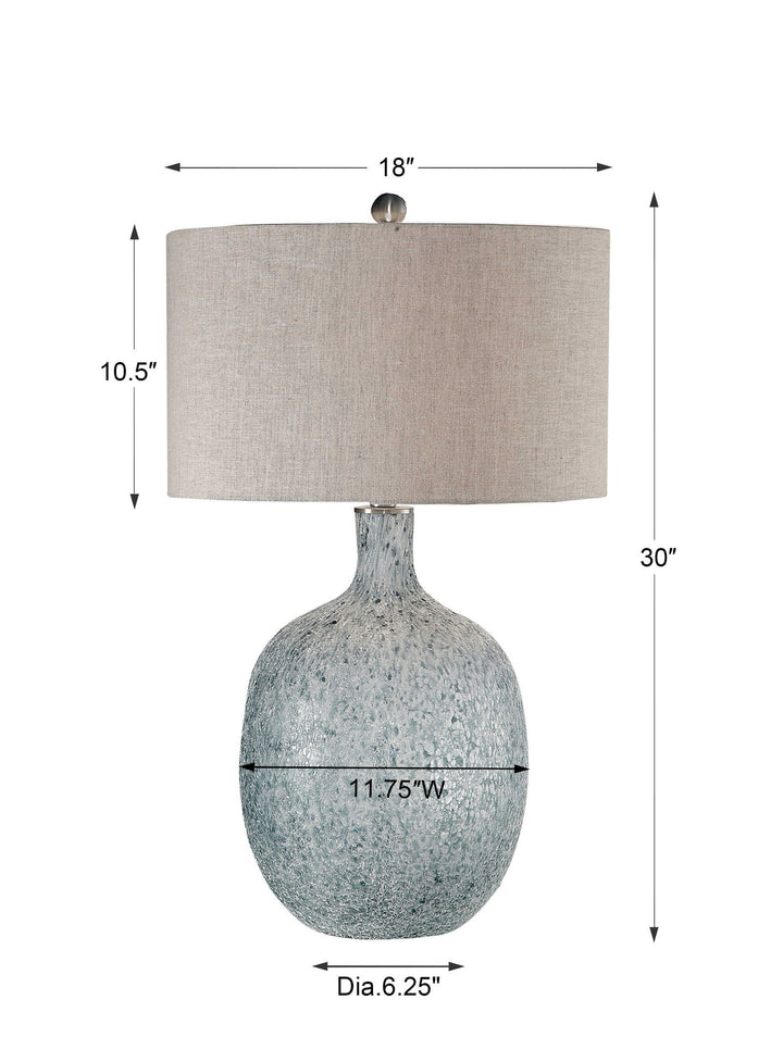 Oceaonna - Glass Table Lamp - Light Blue