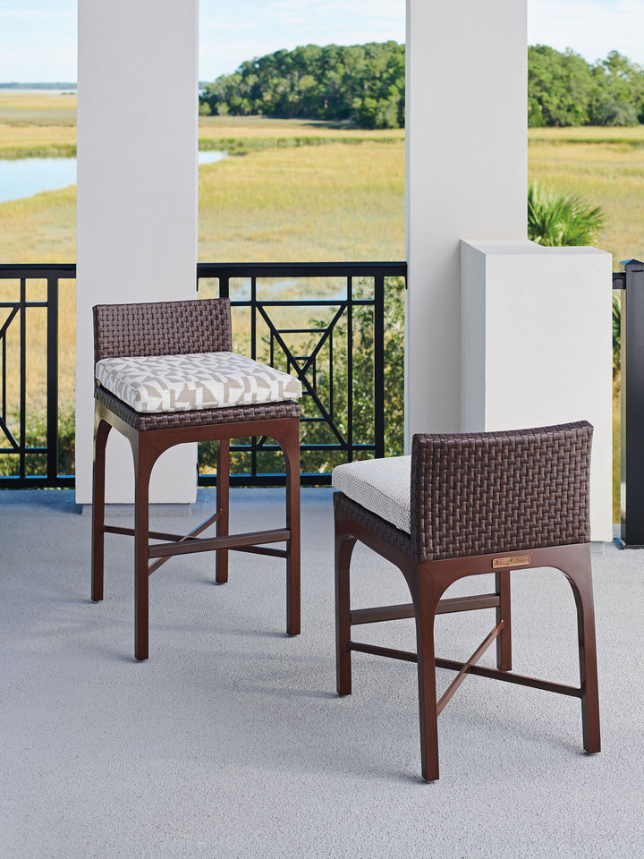 Abaco - Counter Stool - Dark Brown / Beige