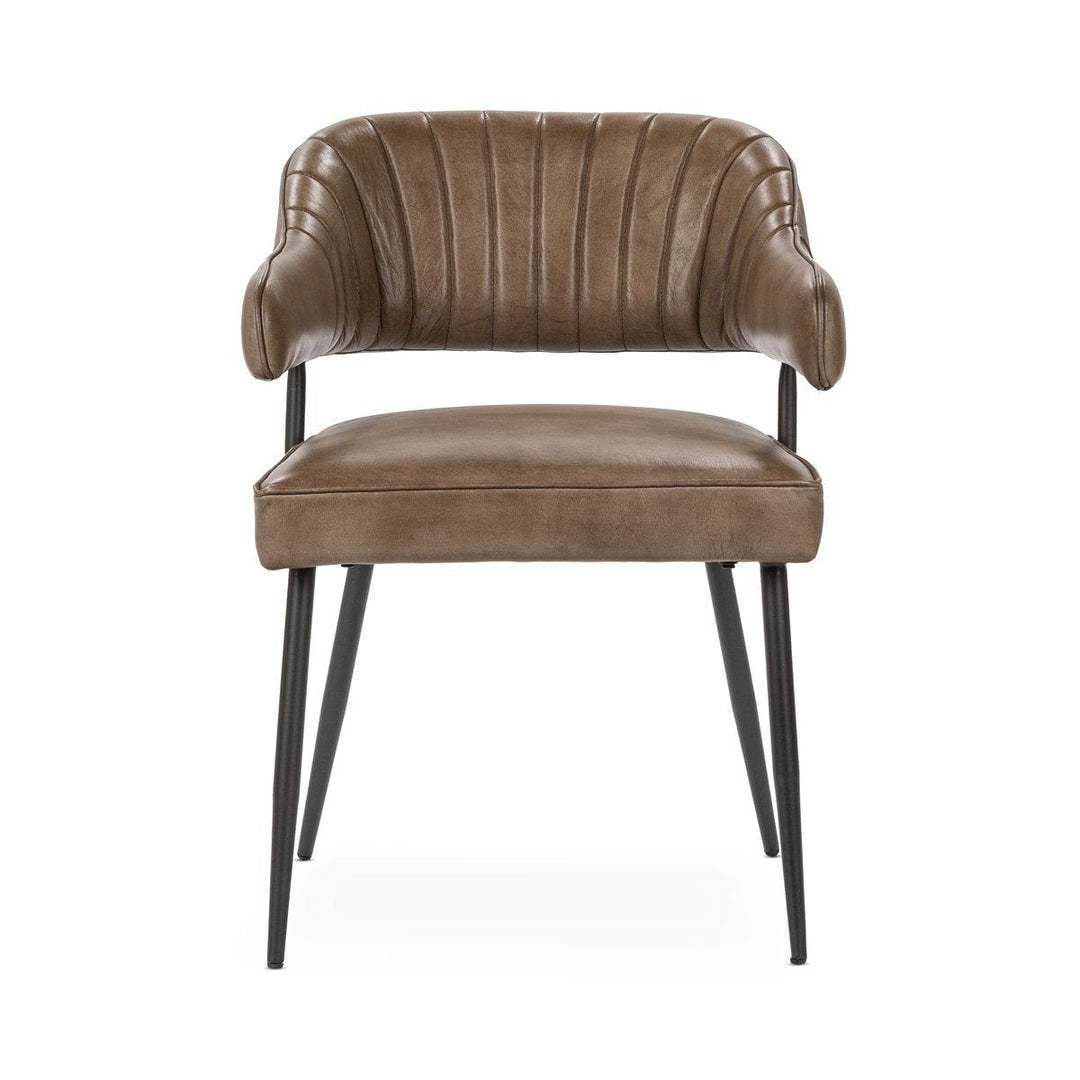 Ashford - Leather Dining Chair - Light Brown