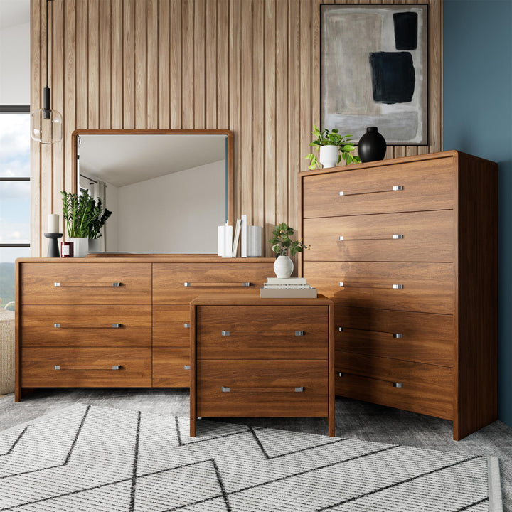 Elsie - Five Drawer Chest - Dark Brown
