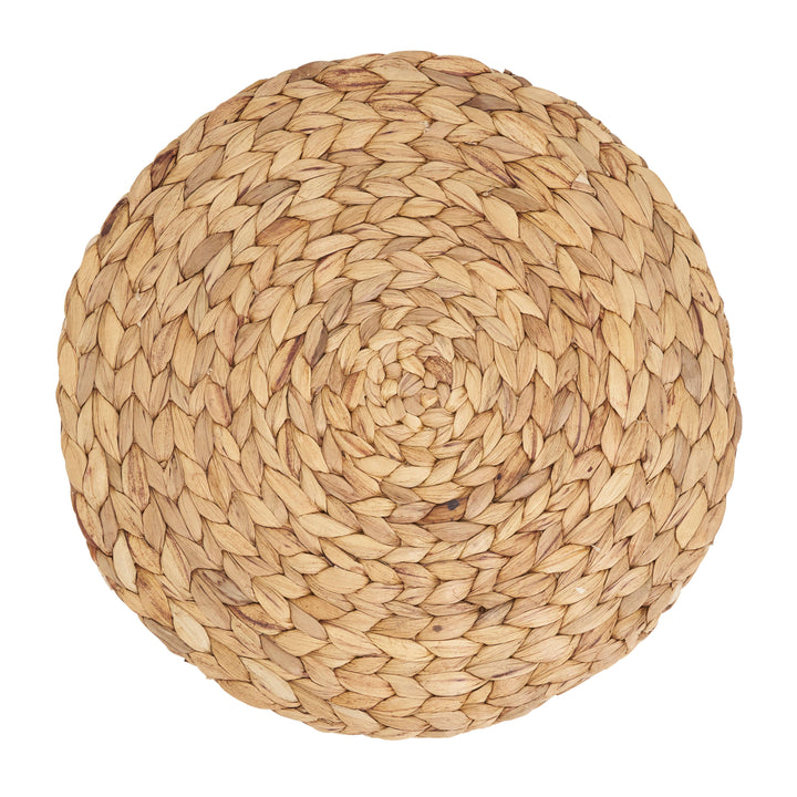 Handwoven Water Hyacinth Placemat: Natural / 15"