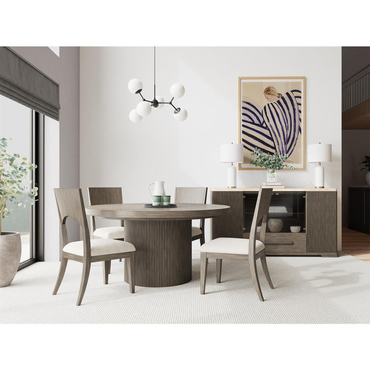 Sariel - Round Dining Table - Dark Brown