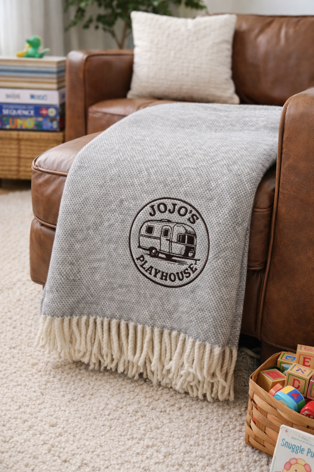 342 Pixel Design Fringed Throw