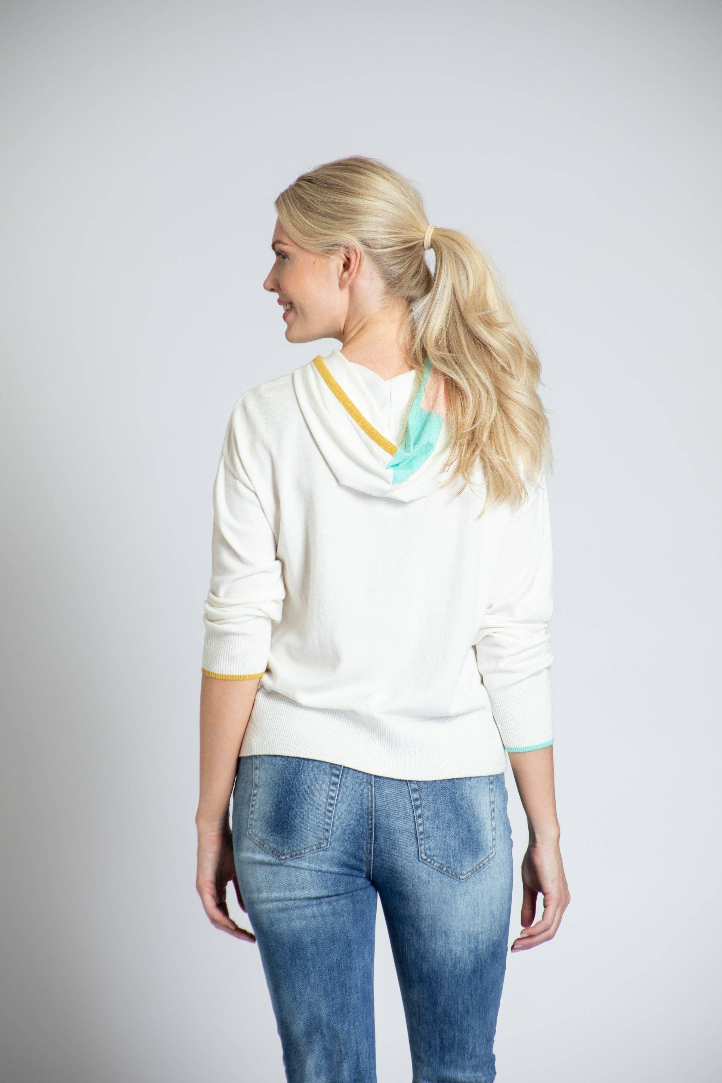 Color Block Hoodie: MULTI / XS