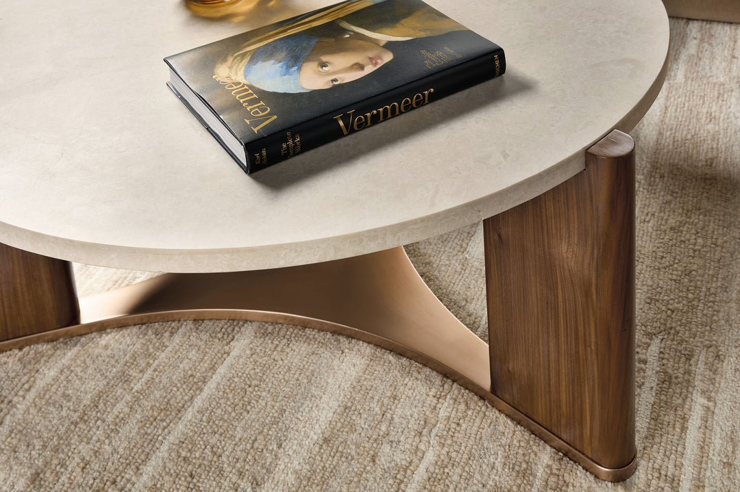 Eleana - Round Cocktail Table - Medium Wood