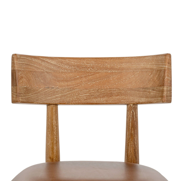 Alvaro - Leather Counter Stool - Golden Wheat