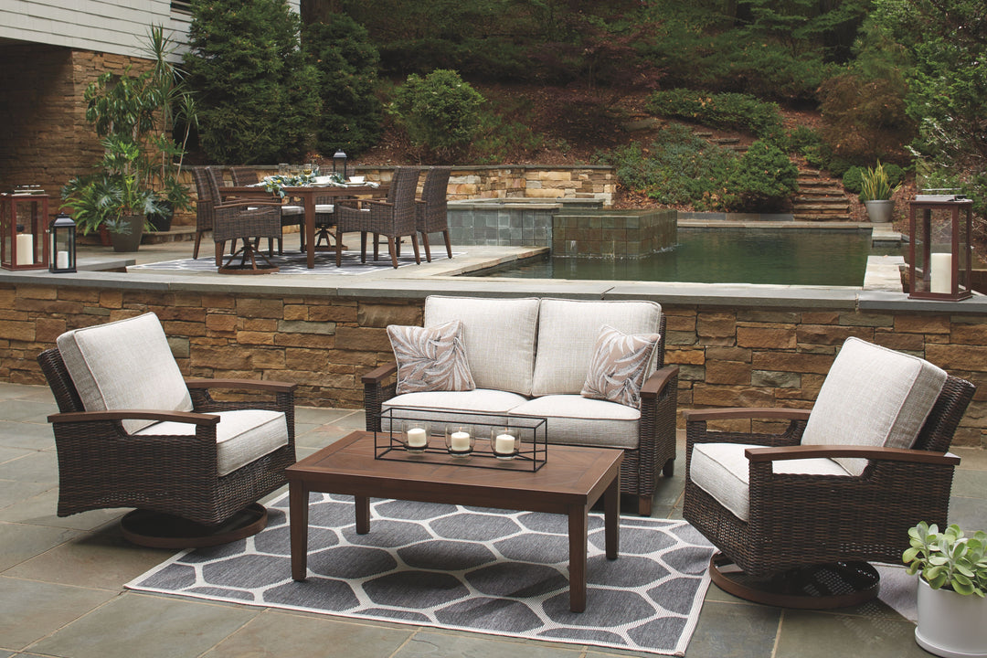 Paradise Trail - Medium Brown - Loveseat w/Cushion