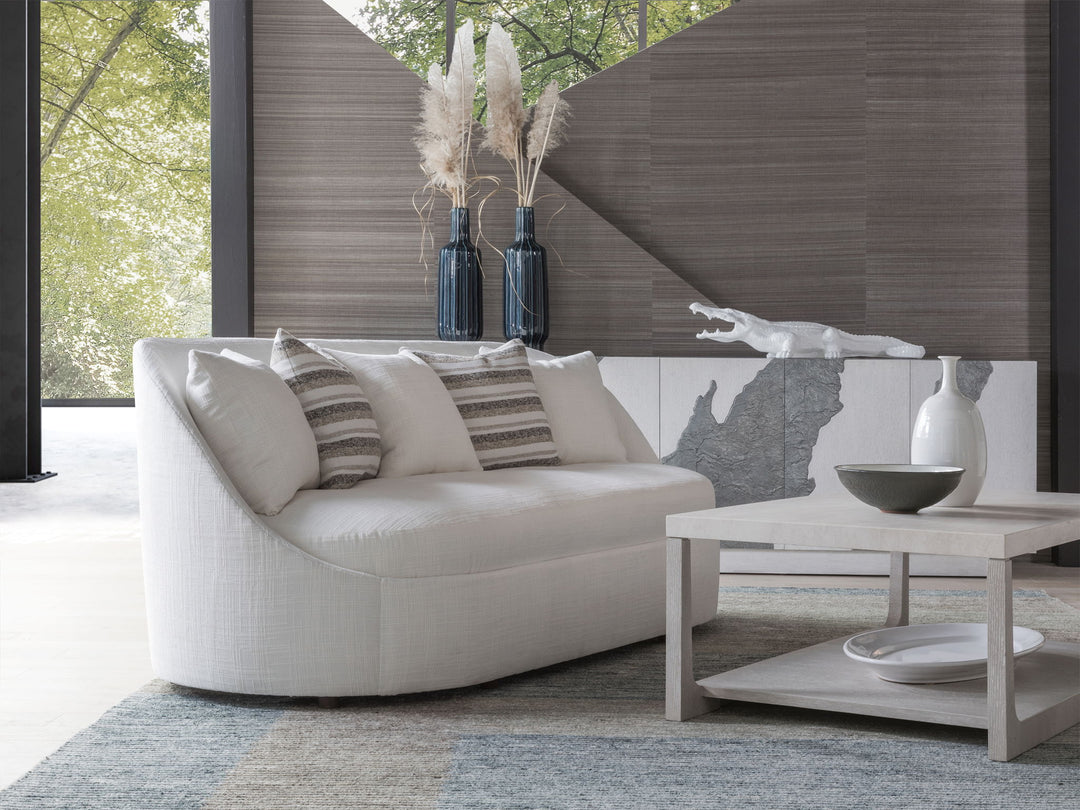 Artistica Upholstery - Genevieve Bench Seat Fabric Sofa - White
