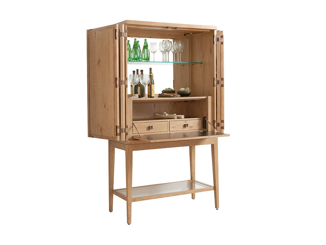 Los Altos - Cameroon Bar Cabinet - Light Brown