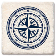 Coaster Nautical Compass: Limestone