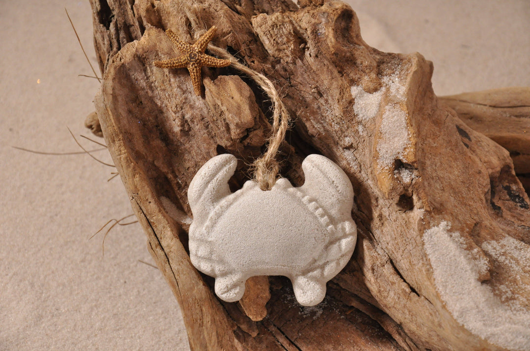 Crab Sand Ornament: Ribbon and Glitter