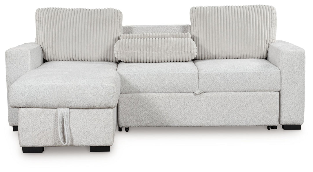 Wohlen - Alloy - 2-Piece Sectional With Pop Up Sleeper And LAF Corner Chaise