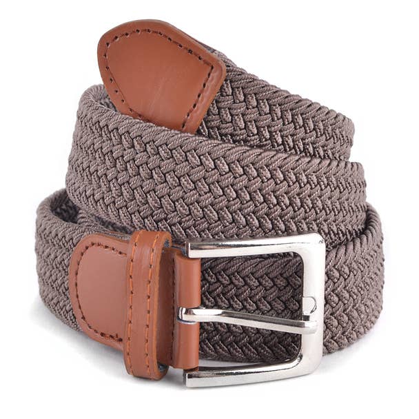 Men's Stretch Braided Woven Belts: OLI / L
