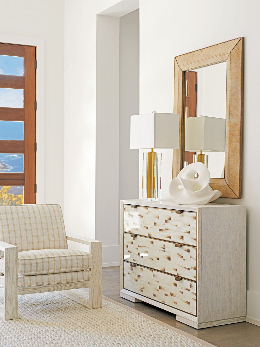 Carmel - Asilomar Rectangular Mirror - Beige