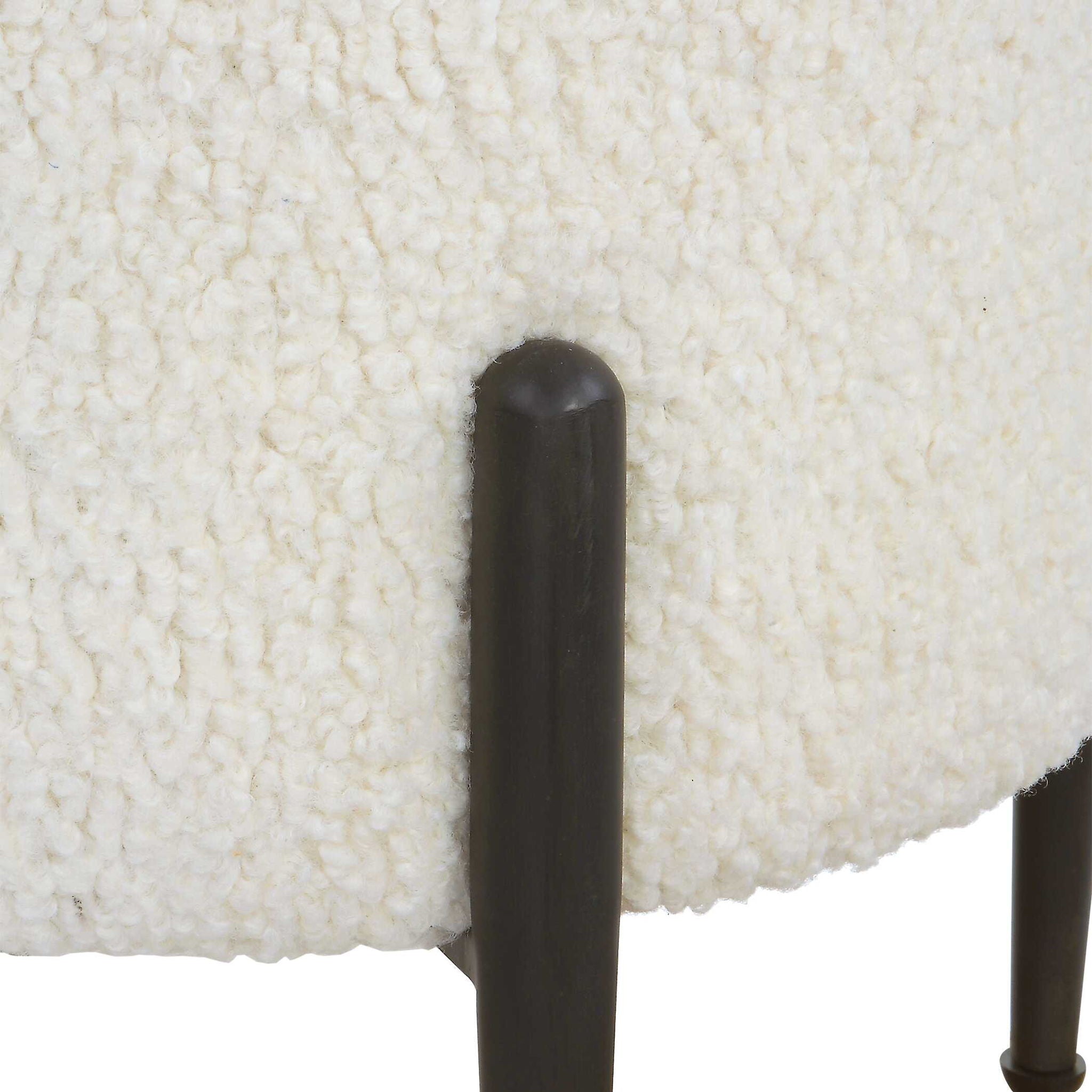 Arles - Shearling Brass Ottoman