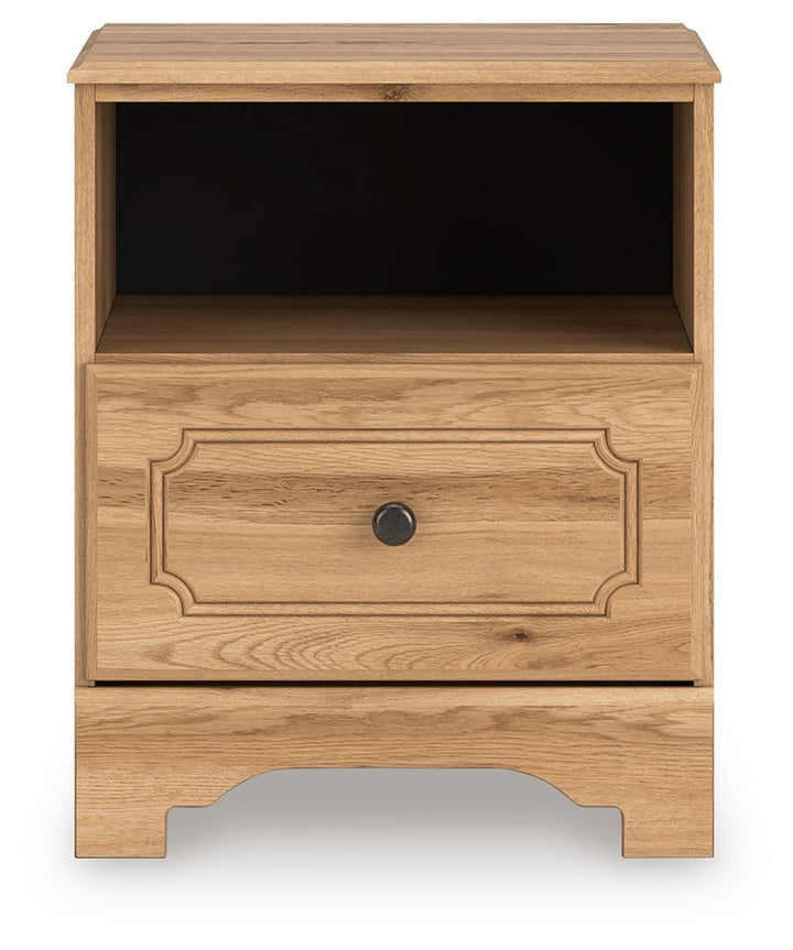 Aleaport - Warm Brown - One Drawer Night Stand