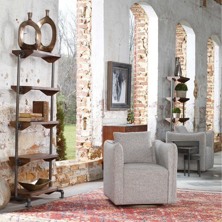 Corben - Swivel Chair - Gray