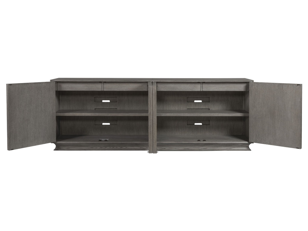 Signature Designs - Monstuart Long Media Console/Buffet - Dark Gray