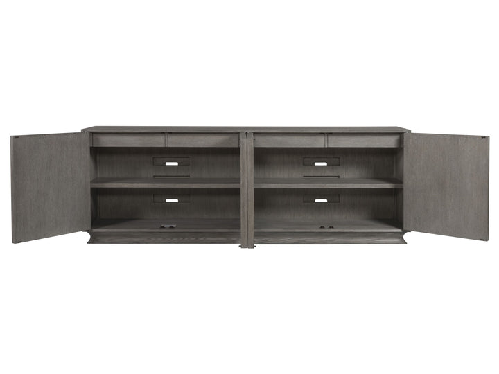Signature Designs - Monstuart Long Media Console/Buffet - Dark Gray