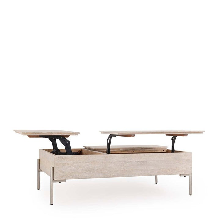 Rocklin - Double Lift Top Coffee Table - White