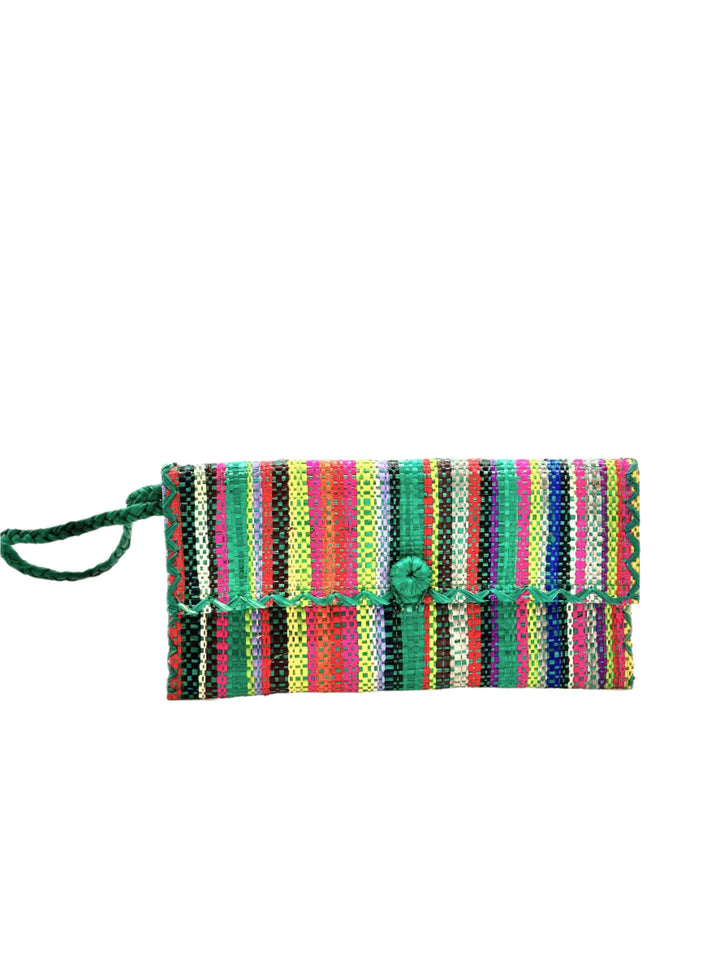 ChiChi Straw Clutch Wristlet Bag: Natural