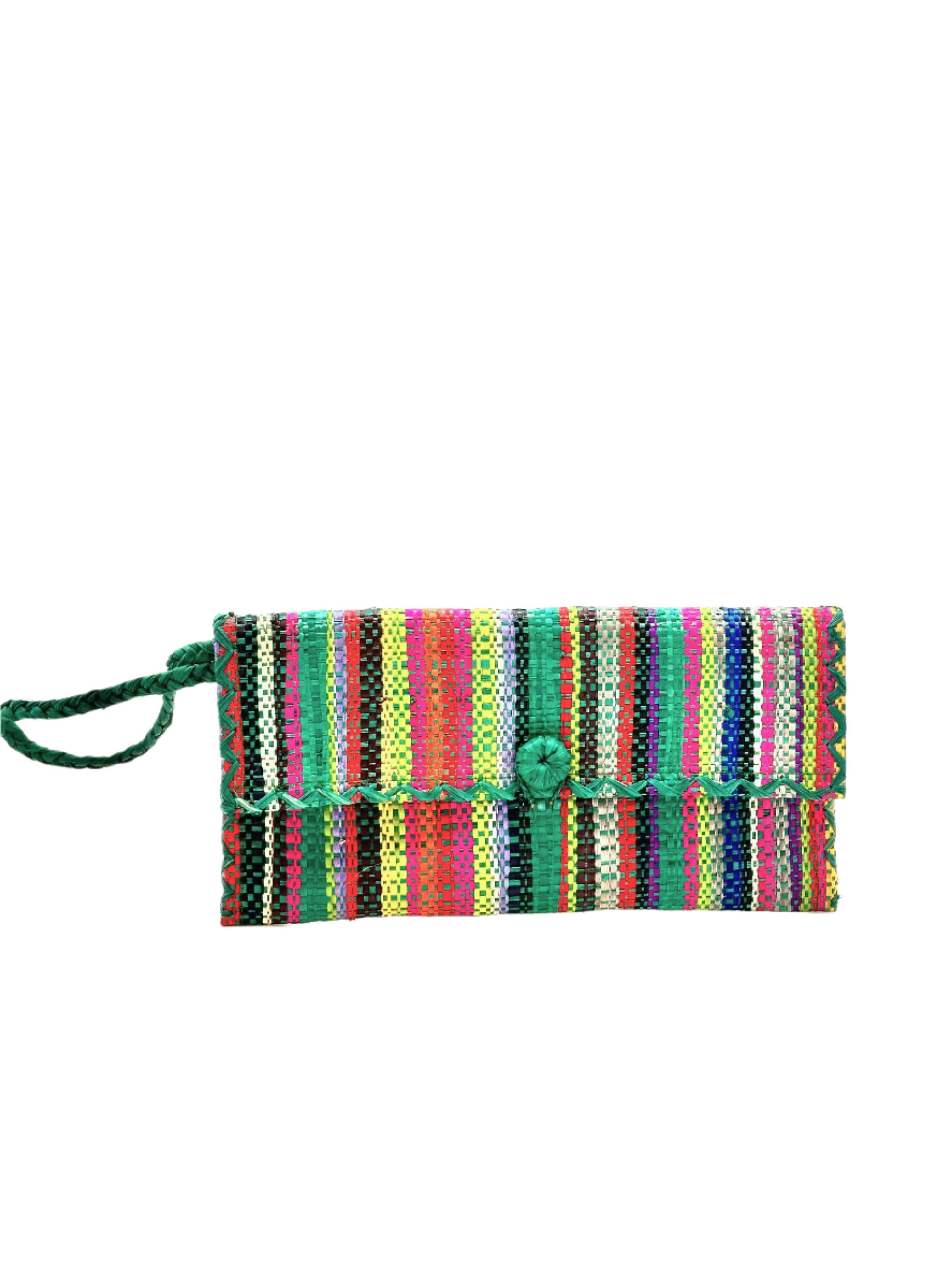 ChiChi Straw Clutch Wristlet Bag: Saffron