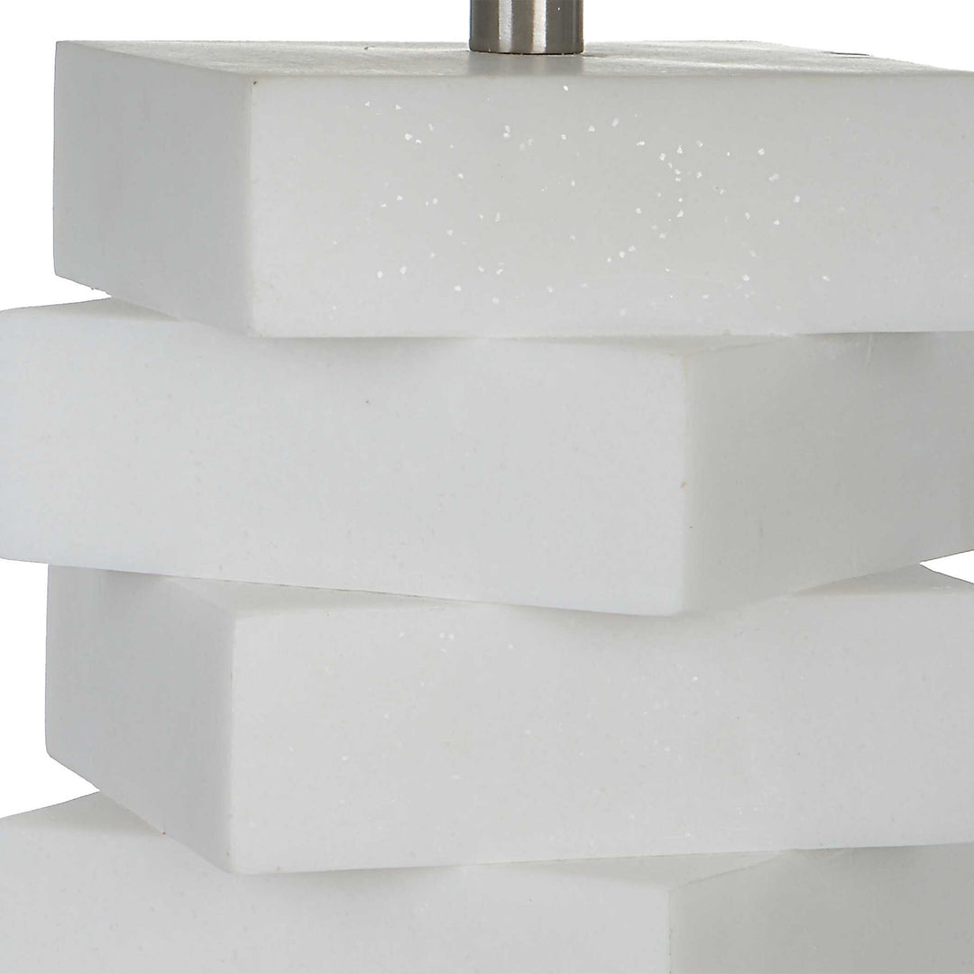 Ascent - White Geometric Table Lamp