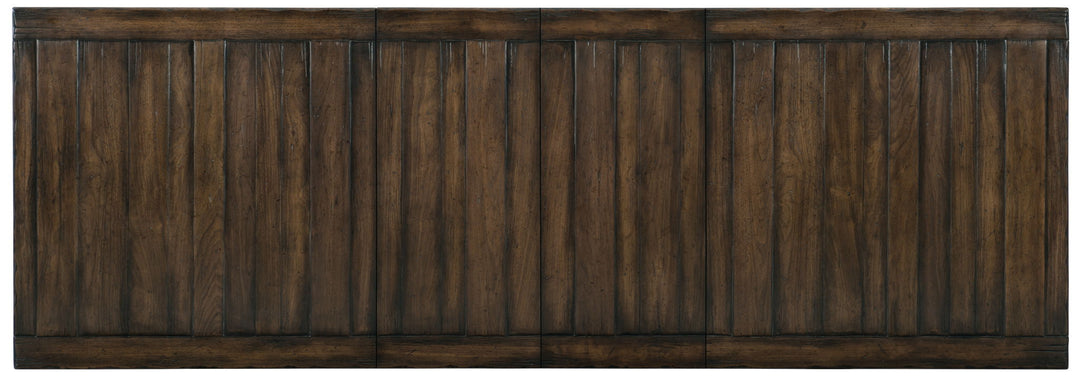 Roslyn County - Trestle Dining Table With Leaves - Dark Brown