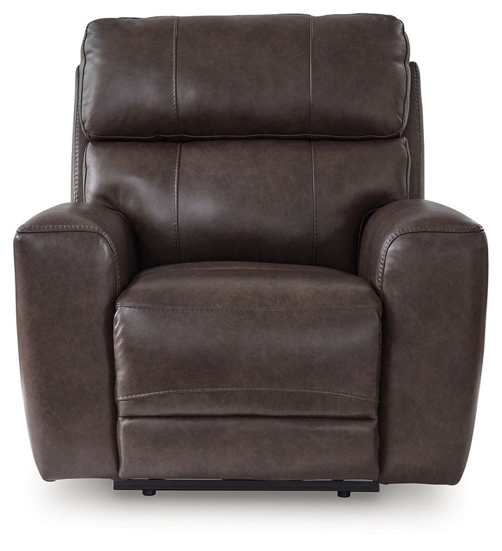 Crossplex - Smoke - Power Recliner / Adjustable Headrest