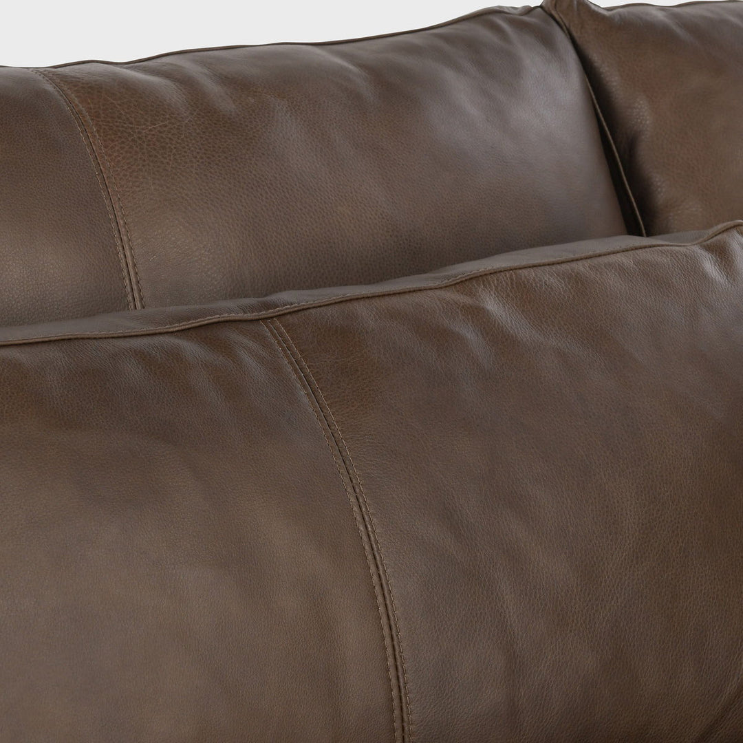 Hauser - Leather Sectional With RAF Chaise - Espresso MX
