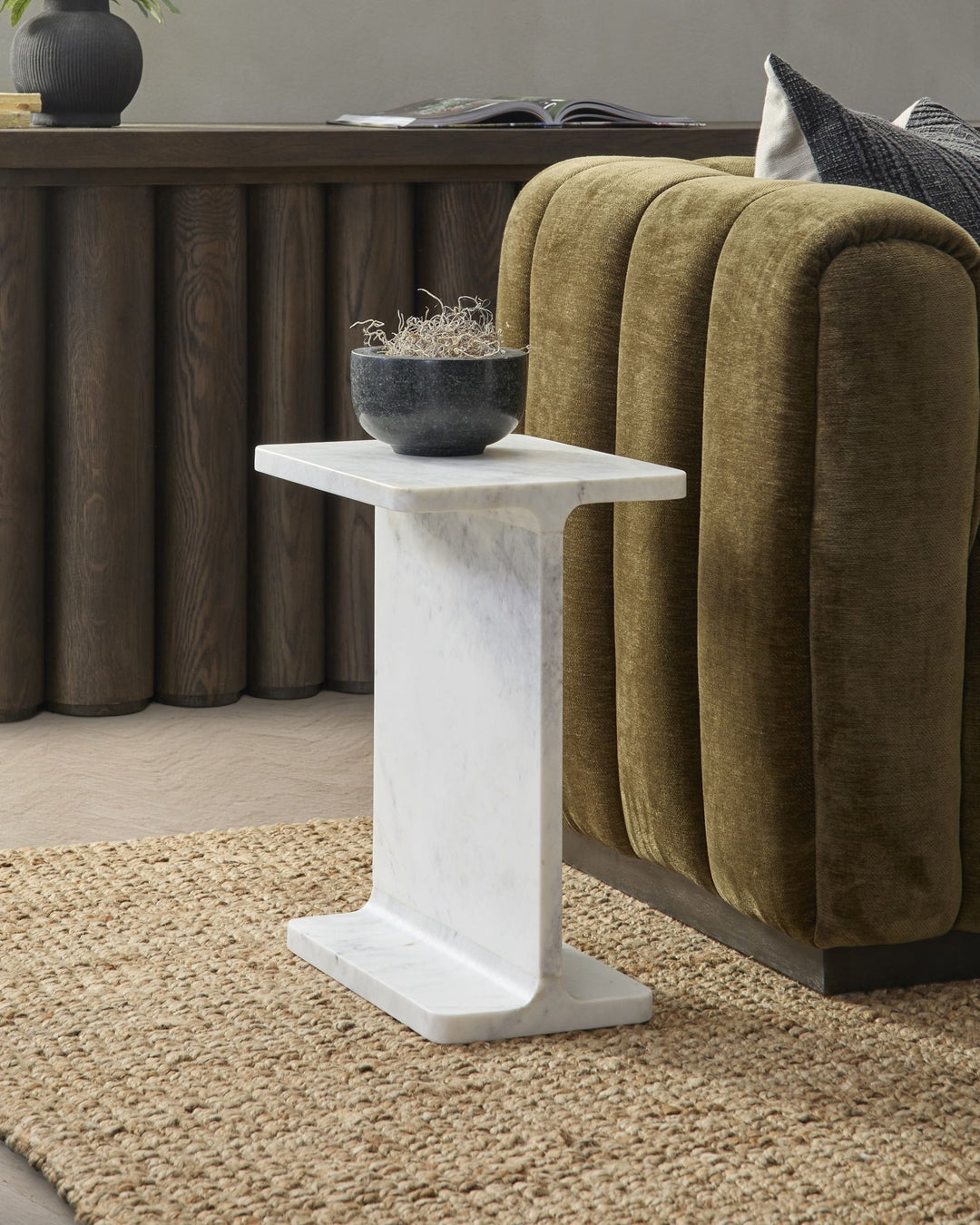 Delaney - Marble Rectangle Accent Table