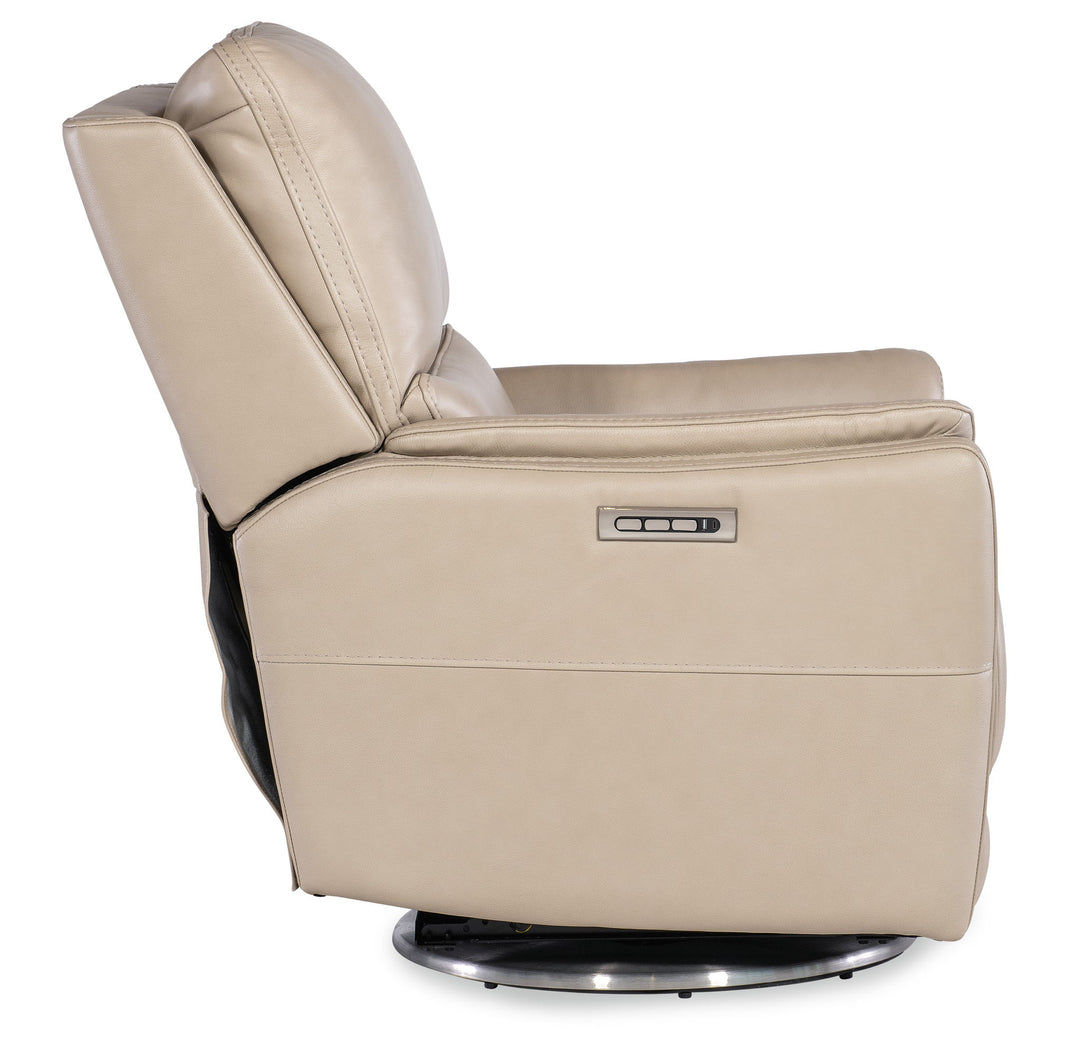 Soiree - Zero Gravity Swivel With Power Headrest and Lumbar - Beige